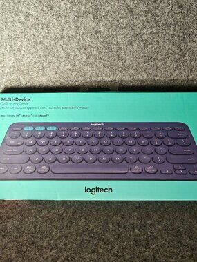 Logitech K380 Bluetooth Keyboard Dark Blue Multi‑Device Preowned w/ Box